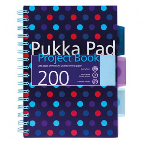 Kołozeszyt Pukka Pad Project Book Dots A5/100/80g kratka